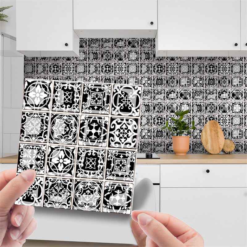 Наклейка на кристаллическую плитку, наклейка на пол, самоклеящаяся MSC105-124, 3D настенная наклейка с мозаикой, напольная наклейка, трансграничная стеклянная плитка Tilediy