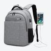 Мужские рюкзаки Костюм из ткани с USB-портом для зарядки Мужской деловой повседневный водонепроницаемый рюкзак для ноутбука 15,6 дюйма Черный/Серый CB-2037S