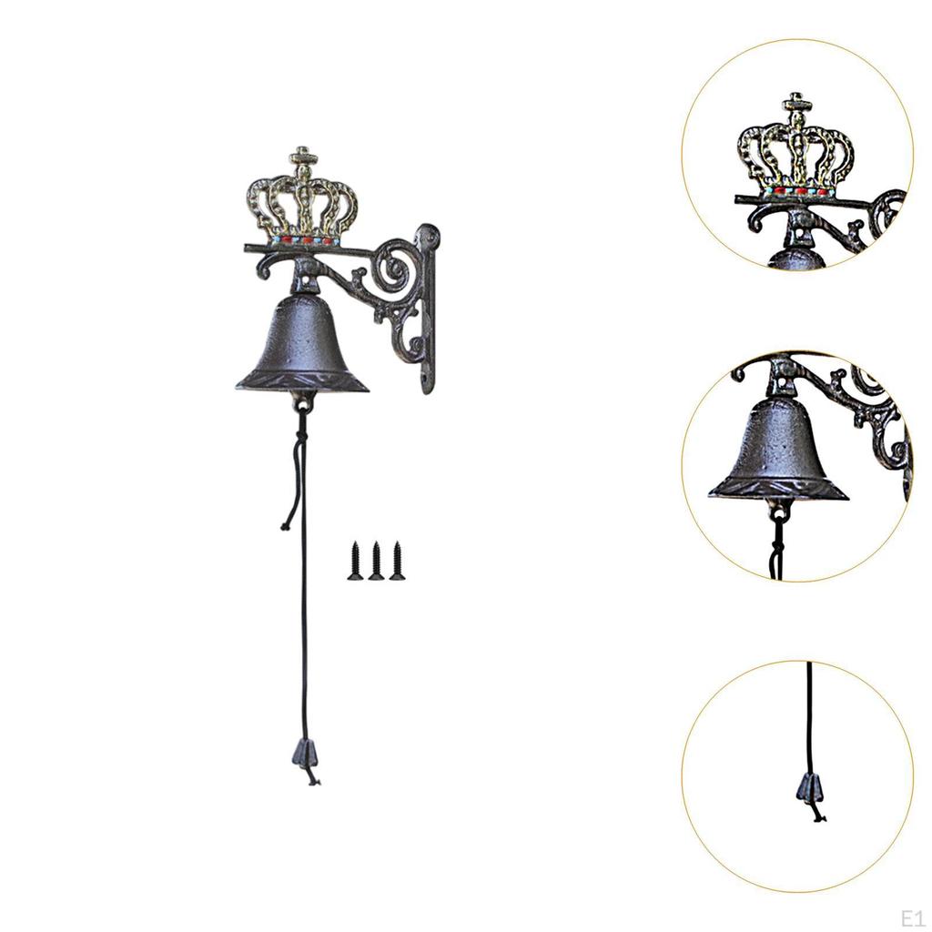 Дверной звонок из чугуна, настенный, входной, винтажный стиль, для ужина на открытом воздухе