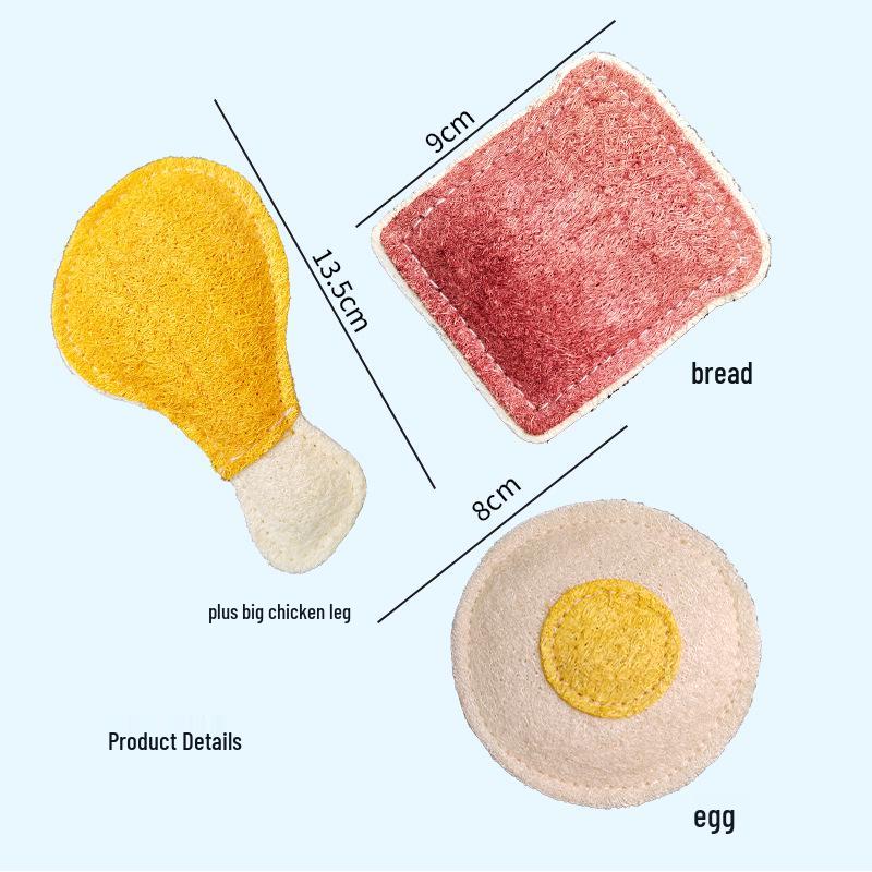 Natural Loofah Cat Teaser Stick - Pet Boredom Relief Toy