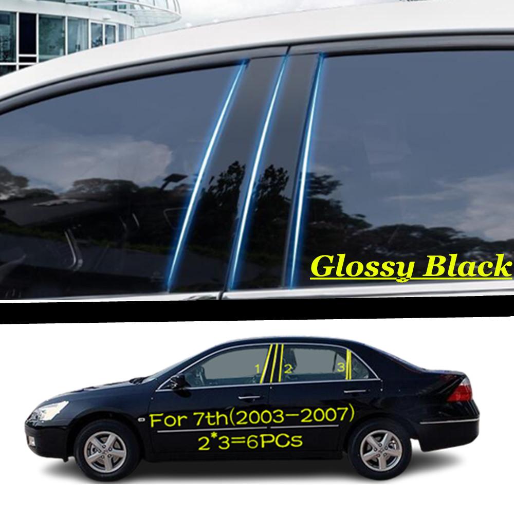 Для Honda Accord 6-го 7-го 8-го 9-го 10-го 1998- Автомобильный ПК Материал Накладка на стойку кузова Отделка двери Накладка на окно Наклейка Аксессуары