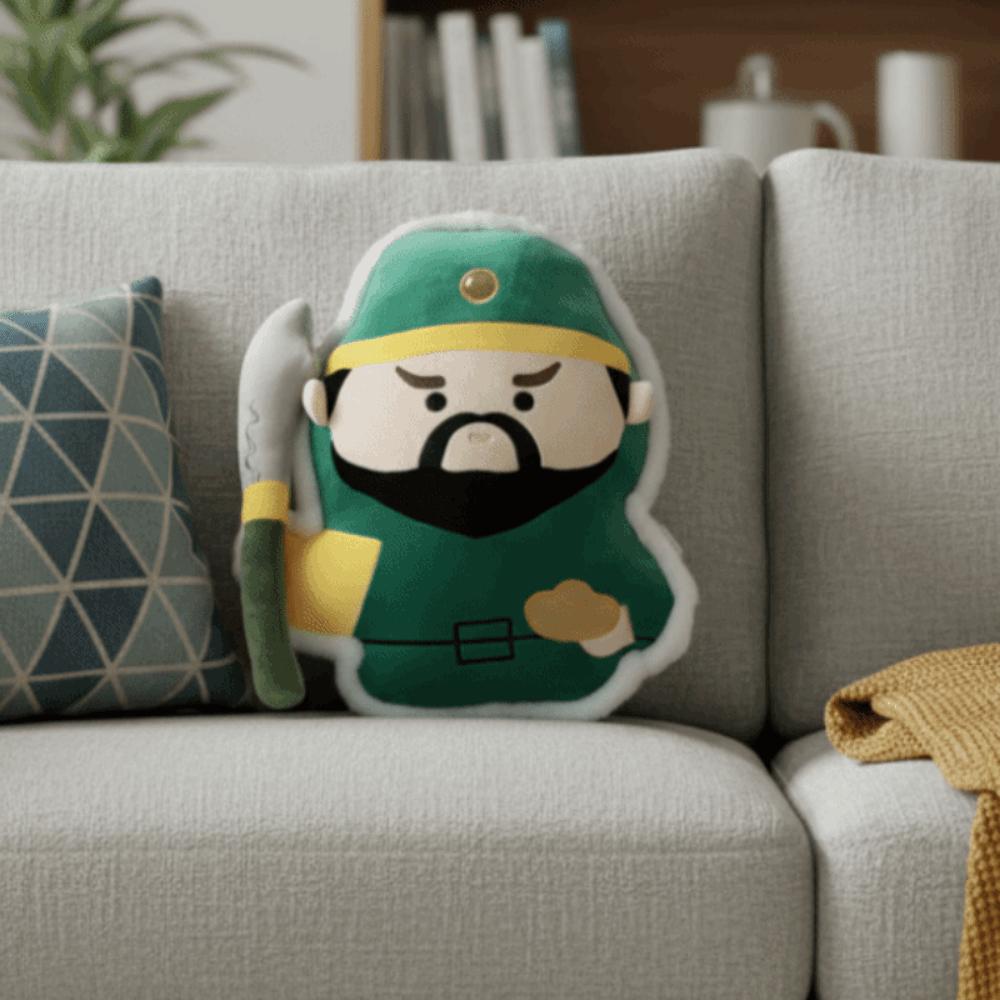 Подушки Бог Богатства Гуань Гун Король Пагоды Вэньчан Цзюнь Бог Долголетия Декоративные Кавайные Мягкие Куклы Дом