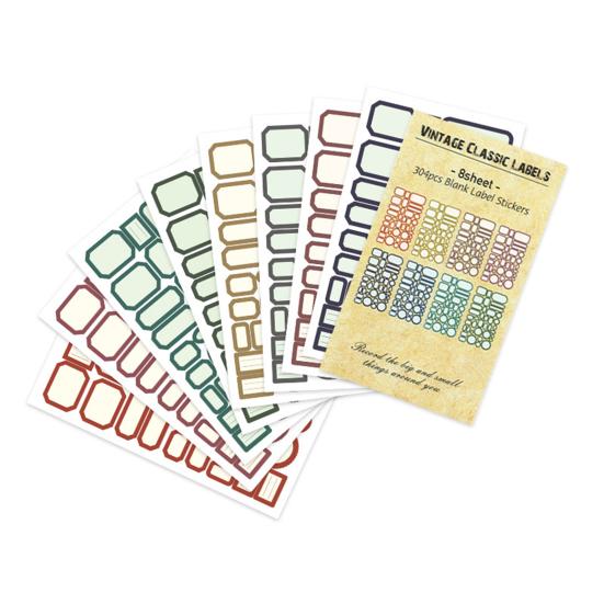 8 шт., бумажные наклейки для скрапбукинга, широко используемые съемные ретро-стили, журнальные наклейки для скрапбукинга, декоративные наклейки для рукоделия