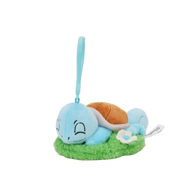 Kawaii Anime Plush Keychain Pikachu Eevee Mew Squirtle Bulbasaur Soft Stuffed Toy Bag Charm Pendant Kids Birthday Gift