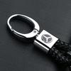 AABGT1 car inspection sticker Leather Rope for Mercedes Benz MB B/C/E Class A C200L GLC GLK CLA Hand Braided Horseshoe Buckle