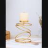 Candle Holder 1PCS Atmosphere Decorative Geometry Hexagonal Candle Holder Vase Art Crystal Ball Creative Wrought Iron Ornaments