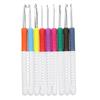 9Pcs Crochet Set ABS 2 Color Plastic Handle DIY HandWoven Sweater Knitting Tools