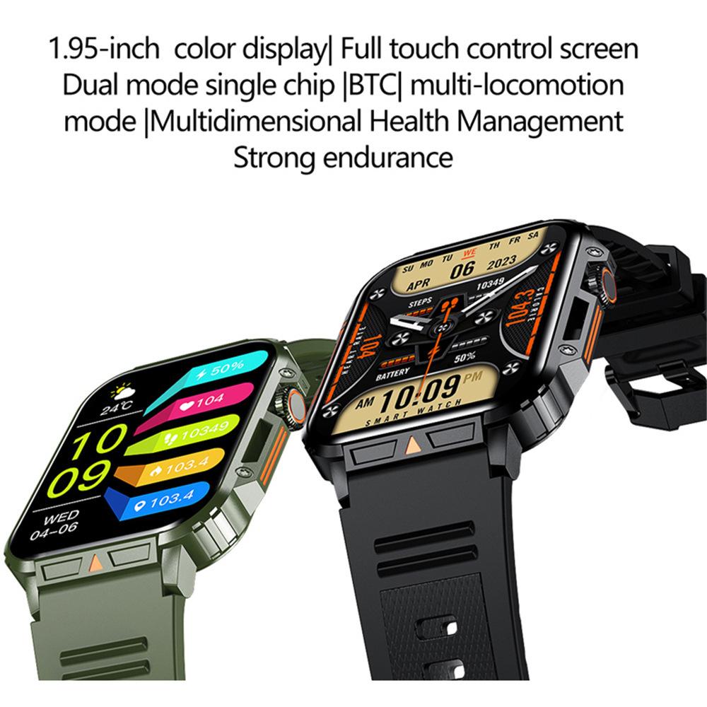 Уличные трехзащищенные умные часы с Bluetooth-звонками, мониторингом пульса, артериального давления, здоровья сна, подсчетом шагов при упражнениях