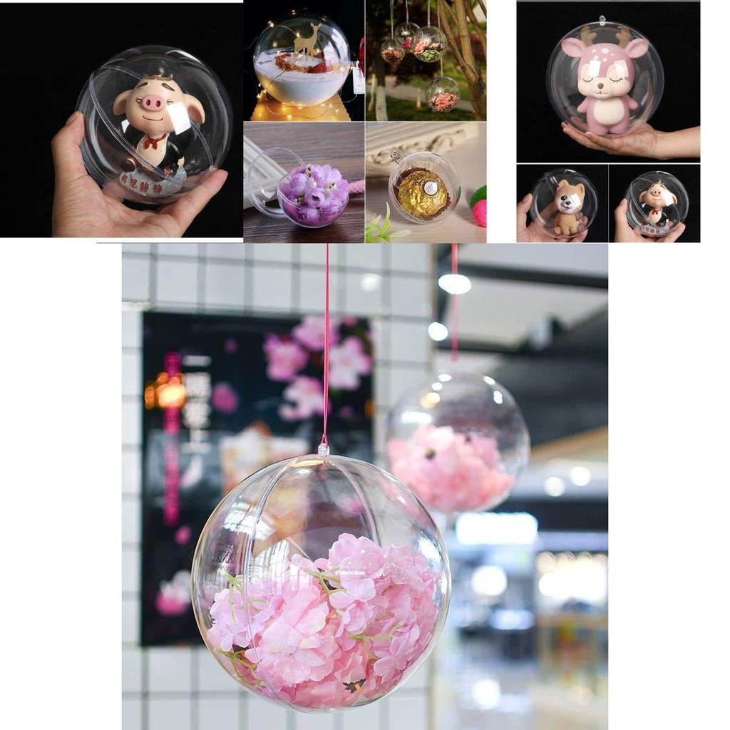 Transparent Acrylic Christmas Ornaments Hanging For Holiday Party Decorations
