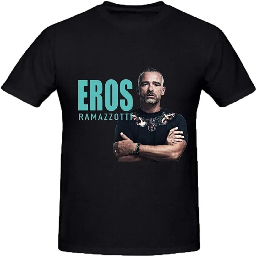 Футболка Eros Ramazzotti с коротким рукавом, хлопок, черная, женская/мужская, размеры от S до 5XL BE747