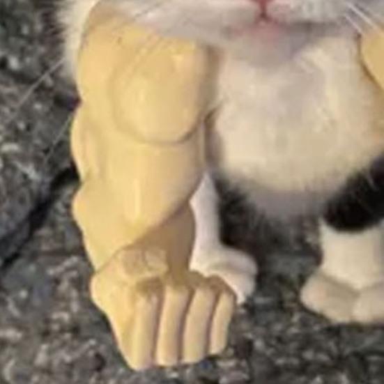 Yousheng Cat Muscle Arm 3D Printed Neck Arm with Muscle Pet Cosplay Costume Accessories for Halloween Birthday Party Supplies