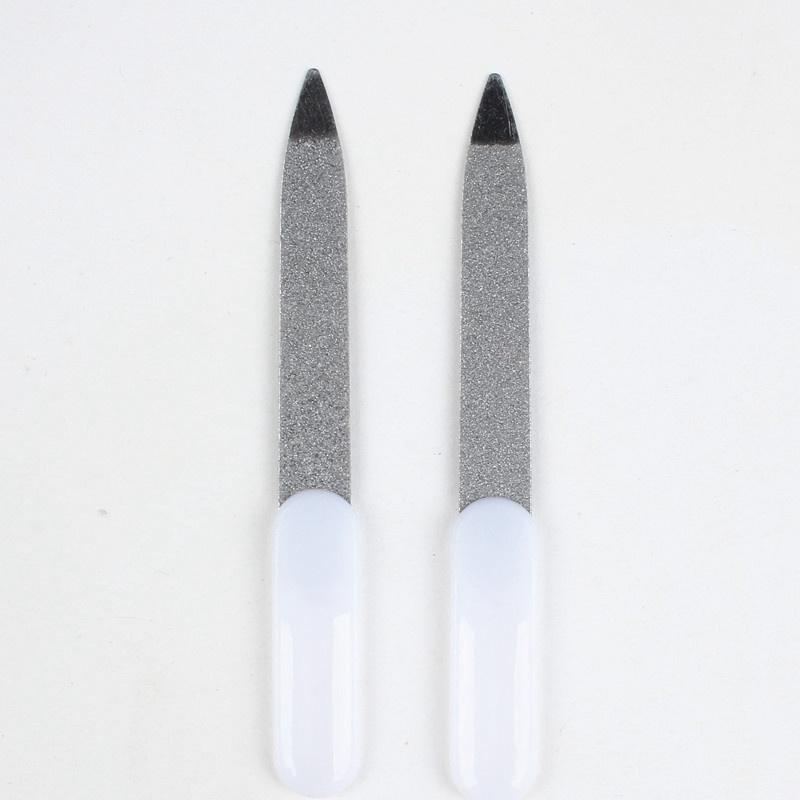 Manicure Pedicure Stainless Steel Double Sided Strong Edge Nail Files Rotary Dressers