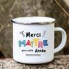 Merci Maitre Printed Mugs Creative Coffee Tea Cups Drinks Water Milk Enamel Mug School Home Handle Drinkware Gifts for Teacher