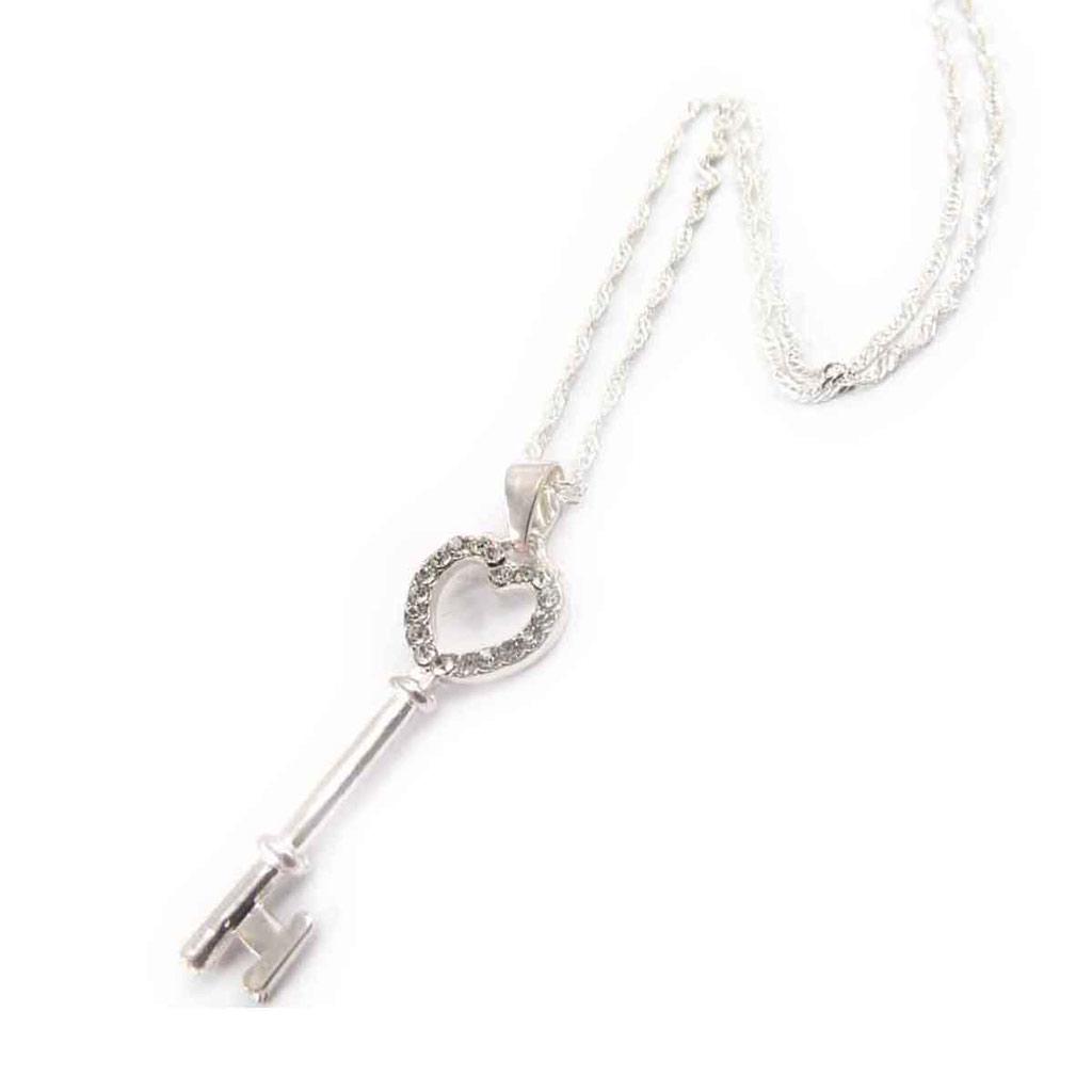 Les Trésors De Lily [J8498] — Дизайнерское серебряное колье «Ключ тайн».