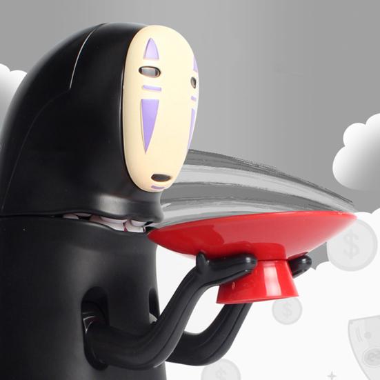 No Face Man Piggy Bank Cartoon Faceless Man Swallowing Coin Storage Container Electric Money Saving Box Decoration Anime Fans Gift