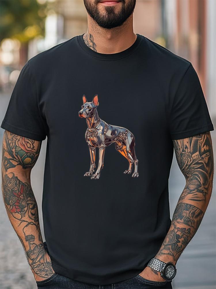 Iron Dog Graphic Unisex T-Shirt Women Men Trendy Tee Casual T-shirt Unisex T-Shirt