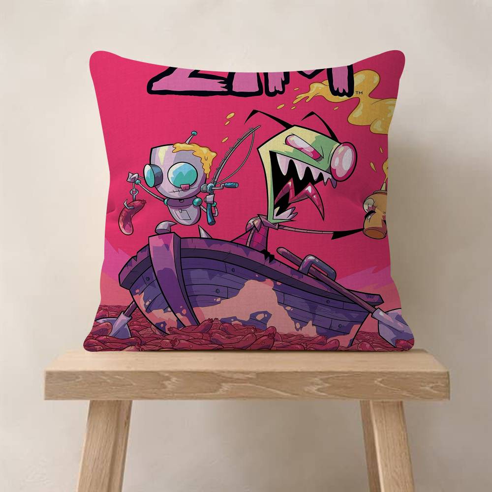 Invader ZIM Мультяшный Фильм Наволочка Мультяшный Подарок Чехол на Подушку Спальня Дом Диван Стул Сиденье Декор Наволочка