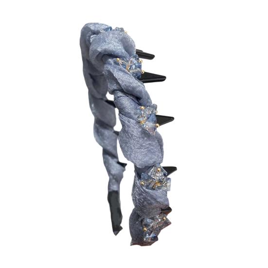 Женская повязка на голову, блестящие стразы, яркий цвет, тканевая обертка, обруч для волос, противоскользящие зубчики, аксессуары для волос