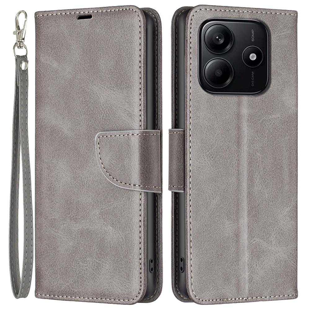 Для Xiaomi Redmi Note 14 4G (163,25x76,55x8,16 мм) Ударопрочный чехол-книжка из ПУ кожи с отделениями для карт