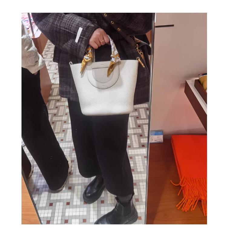 Модная сумка 2024 года: Женская корзинка для овощей Pig Nose из натуральной кожи Litchi Grain First Layer