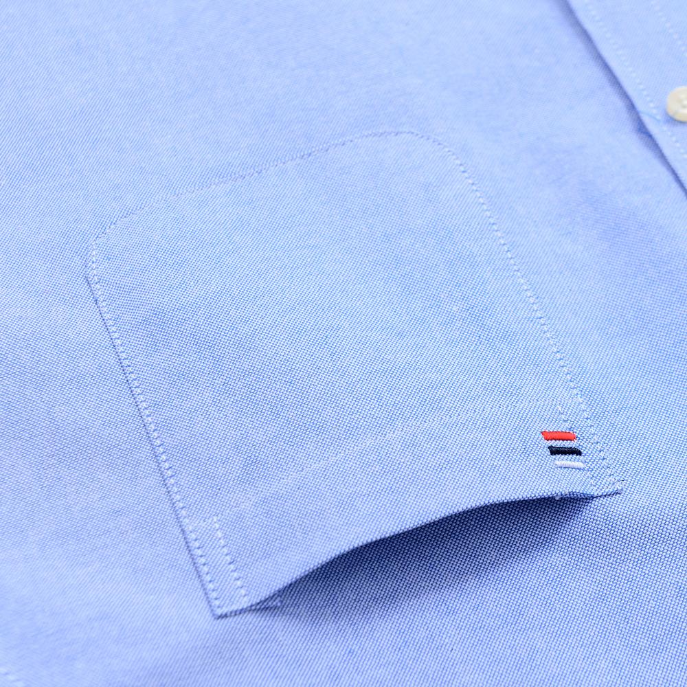 Мужские однотонные оксфордские рубашки из 100% хлопка с длинными рукавами и одним передним карманом, рабочая повседневная рубашка с воротником на пуговицах и нашивкой