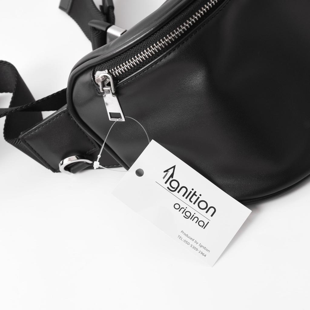 Поясная сумка кожаная поясная сумка сумка для тела набедренная сумка для тела поясная сумка через плечо дорожная сумка черная Ignition оригинал (Черный А)