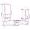 VidaXL Unités murales TV avec LED 4 pcs blanc bois d'ingénierie 3216654