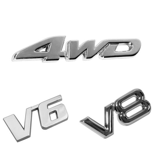 4WD V6 V8 стильный спортивный автомобиль значок эмблема задний багажник металлическая наклейка декор