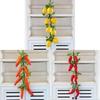 Fruit And Vegetable Decorative String Set For Restaurant Wall Decor With Colorful Artificial Veggies And Fruits