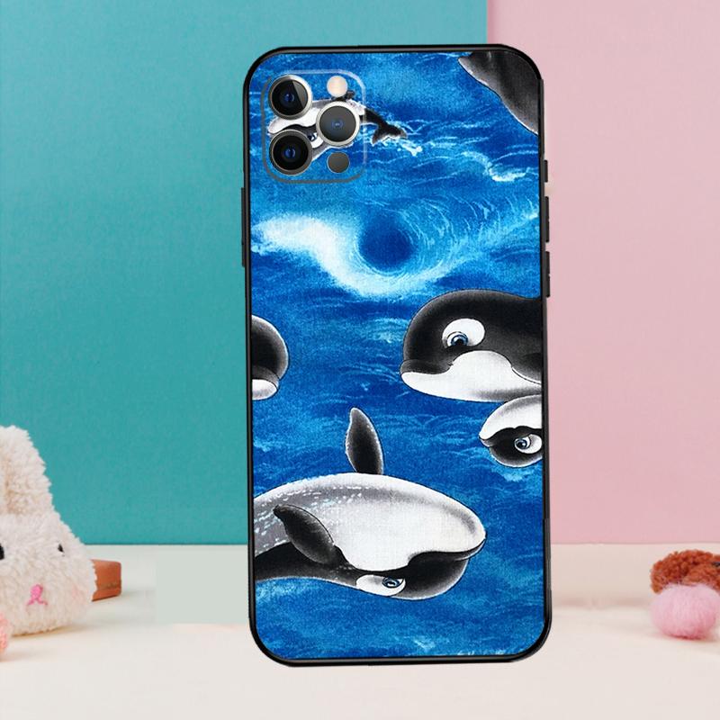 Чехол для телефона Кит Рыба Волна Море Для iPhone 17 Air 16 14 13 12 11 15 Pro Max 12 13 mini 15 16 Plus 16e Чехол