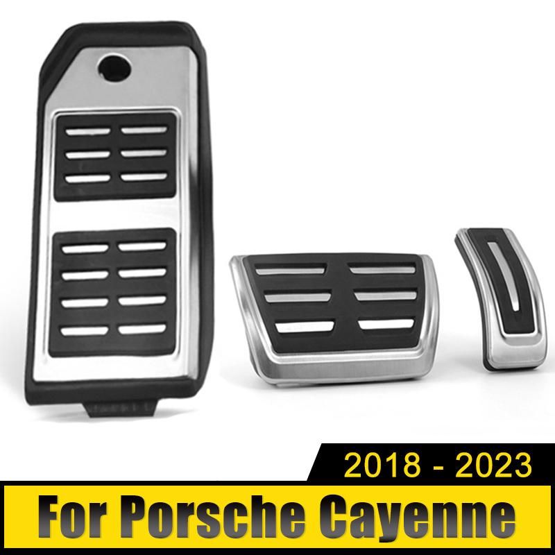 For Porsche Cayenne 2018 2019 2020 2024 2024 2024 Stainless Car Accelerator Fuel Brake Pedal Foot Rest Pedals Pad Cover Case