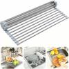 Dish Drainer - RICEEL - RollUp - Foldable - 100% BPA-free - Stainless Steel
