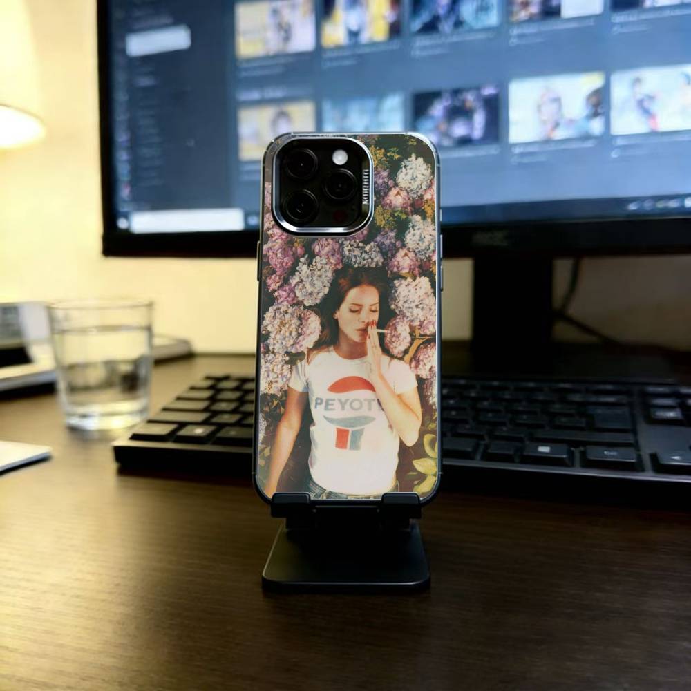 Чехол для телефона Lanas-w-Del-R-Rey для iPhone 17,16,15,14,13,12,11 Plus,Pro Max,XS,Красочный Серебристый Черный Чехол