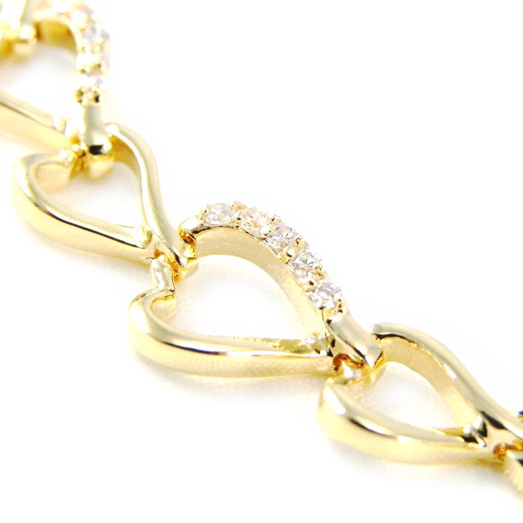 Les Trésors De Lily [H0502] - Позолоченный браслет «Любовь»