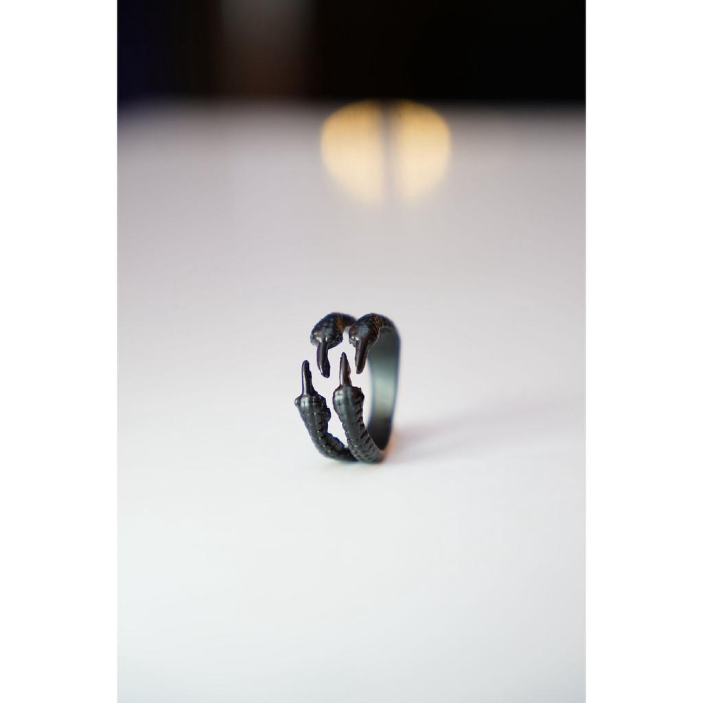 Регулируемое черное мужское кольцо Eagle Claw