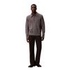 Calvin Klein Mens Heather Long-Sleeved Polo Sweatshirt