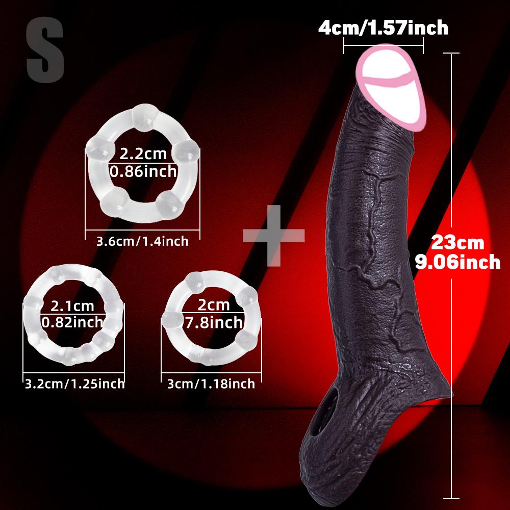 Real Veins Soft Penis Sleeve Penis Extender Силиконовые презервативы Задержка эякуляции Секс-игрушки для мужчин Увеличение Длинный член Рукав