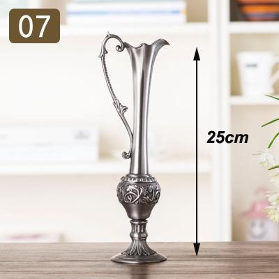 European Retro Peacock Vase Small Metal Alloy Gold Bronze Crafts Table Modern Home Decoration Flower Bottle Jug