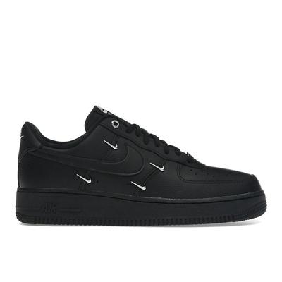Кроссовки женские Air Force 1 07 LX Black Silver Mini Swoosh Metallic-Silver HQ1180-001