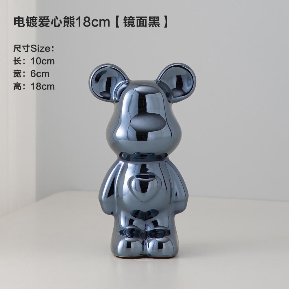 18-28 см европейская гальваническая керамическая кукла-медведь, украшение для домашнего рабочего стола, украшение для гостиной, декоративная статуэтка