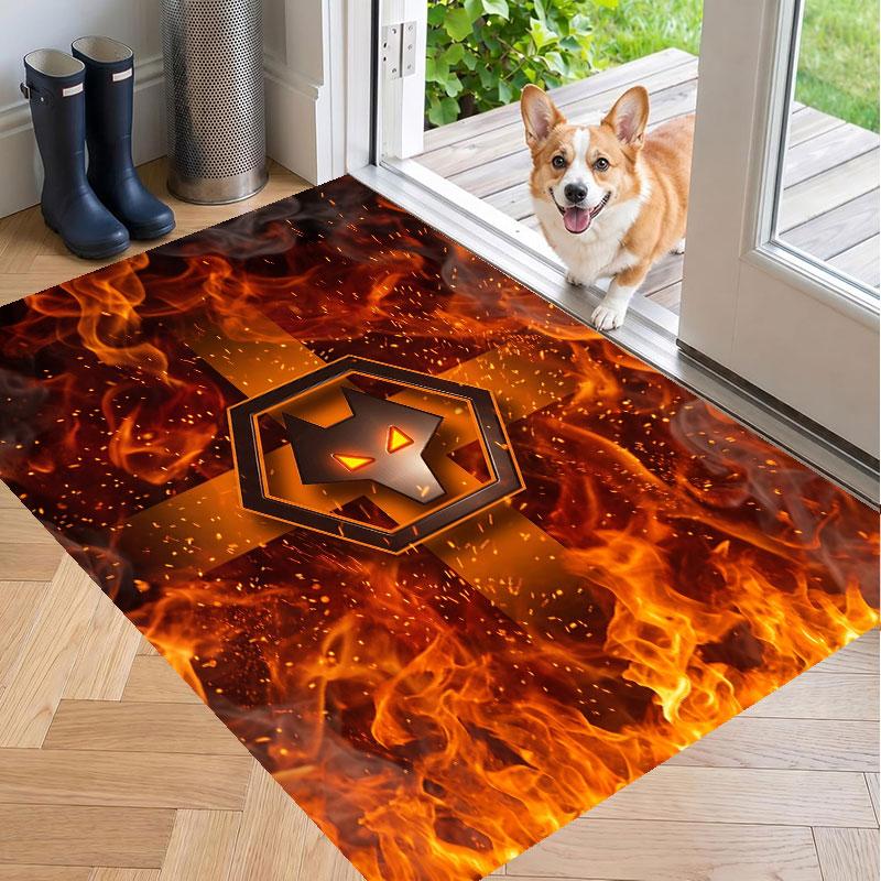 Soft Floor Carpet Wolverhampton Wanderers Football Pattern Area Rug Decorative Mat For Home Room Decoration
