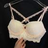 Сексуальные бюстгальтеры с крестообразным лифчиком, нижнее белье с открытой спиной, милые бюстгальтеры для девочек, модное женское белье, кружевные бюстгальтеры