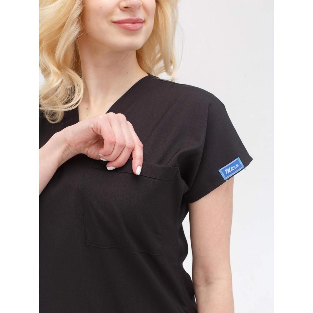 Набор из двух предметов, медицинские скрабы, унисекс, комплект униформы для врачей и медсестер, медицинская форма, хирургический костюм, топы + брюки, с v-образным вырезом, с короткими рукавами, тонкая ткань Tericoton