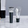 Red Wine Bottle Stopper Pourer Set Preserver Sealer Plug Air Pump Stopper Retain Freshness Sealer Plug Tools Wine Vacuum Stopper
