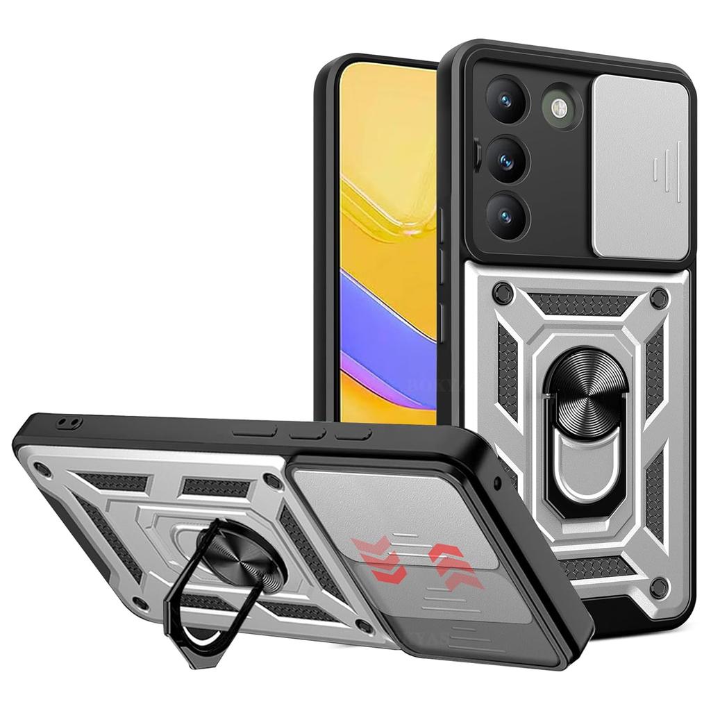 Armor Case For VIVO V40 SE V30 Lite 5G V30 Pro V30E V29 V29E Cover Lens Protection With Ring Magnetic Holder Coque Fundas