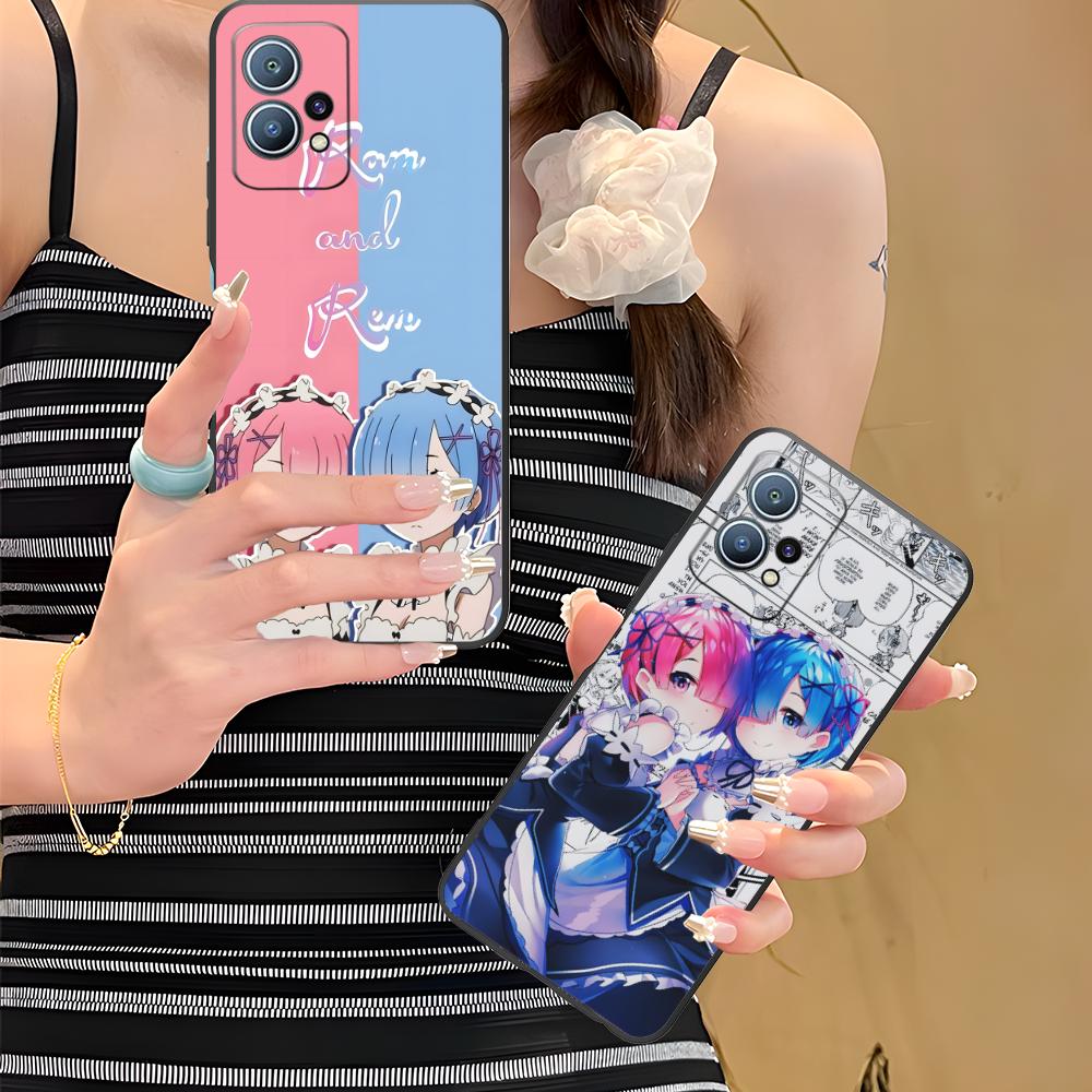 ReZero Rem Ram Matte TPU Mobile Phone Case for Huawei P60 P50 P40 P30 P20 P10 P9 P8 Pro Lite Plus Colorful Printing Cover