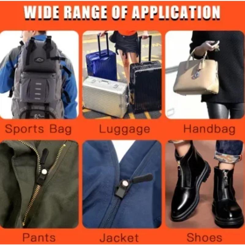 Универсальный ремонтник молний для замены металлических молний, аксессуаров для рюкзаков, верхней одежды, одежды, без инструментов, съемные молнии