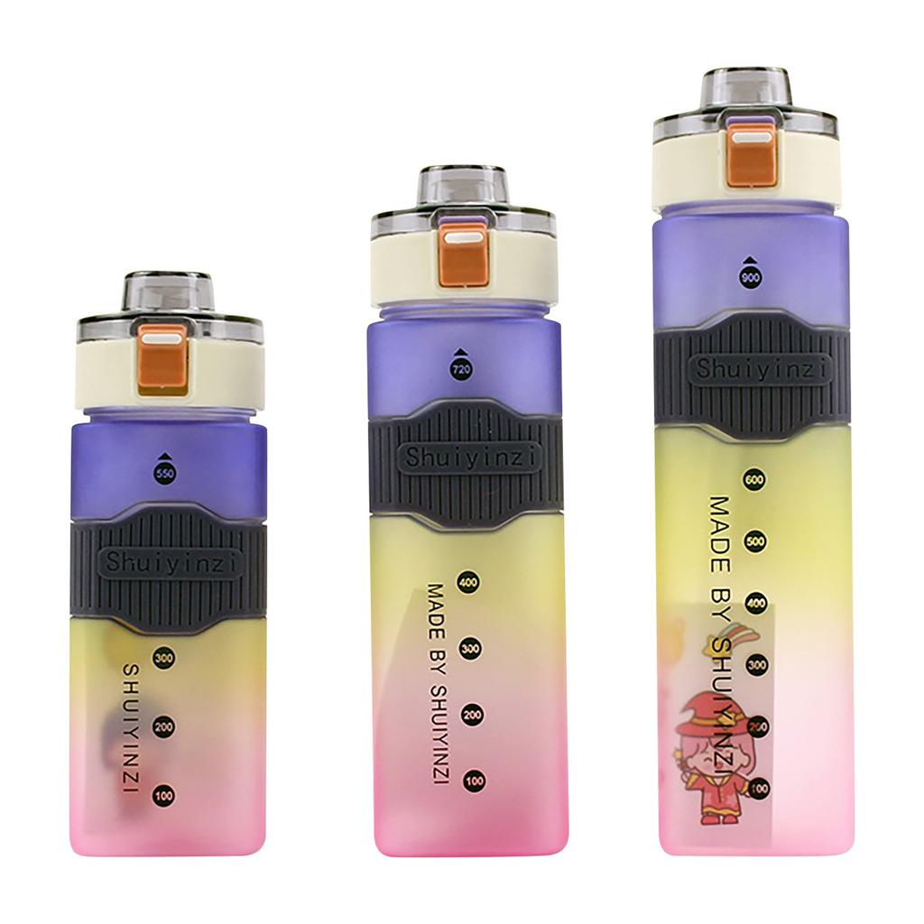 720ml Motivational Fitness Sports Water Bottle Large Wide Mouth Leakproof Durable