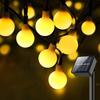 [Set of 2] Solar LED String Lights, 50 Bulbs, 7M, IP65 Waterproof, 8 Modes, Automatic Turn-On At Night, Garland Lights, Camping, Christmas,