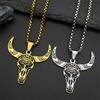 Hollow Cattle Bull Necklaces For Women Men Stainless Steel Gold Silver Color Bohemia Animal Head Male Chain Jewelry Gifts